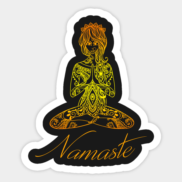 Yoga Namaste Sticker by letnothingstopyou